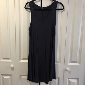 V-NECK BLUE TANK DRESS SZ L